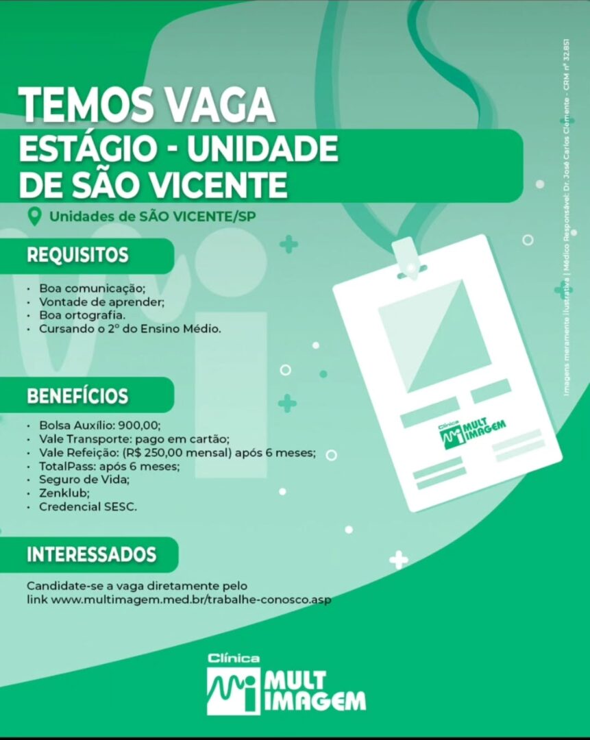 Vagas 28/04/2026 Baixada Santista
