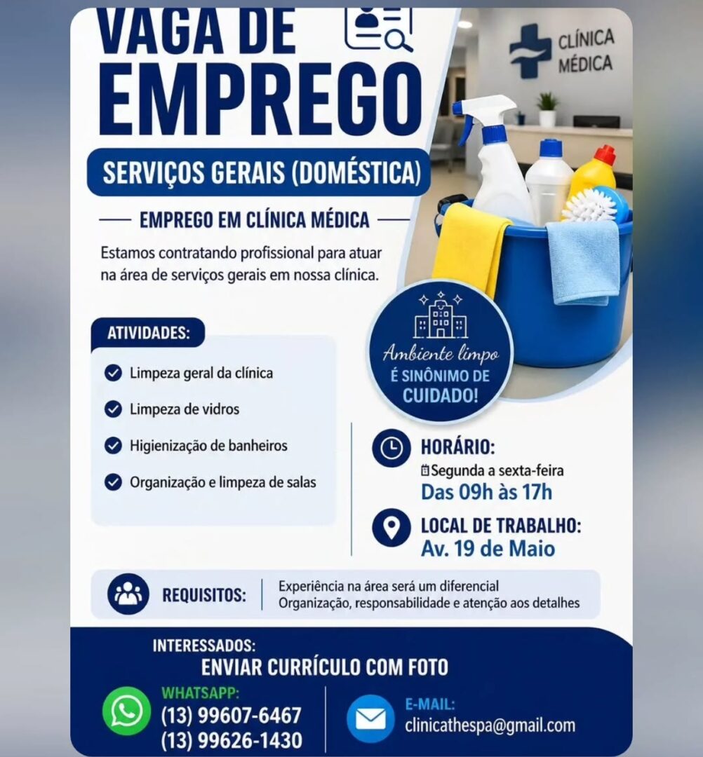 Vagas 28/04/2026 Baixada Santista