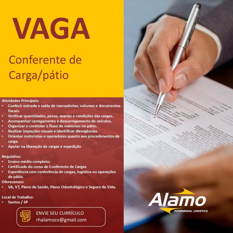 Vagas 29/04/2026 Baixada Santista