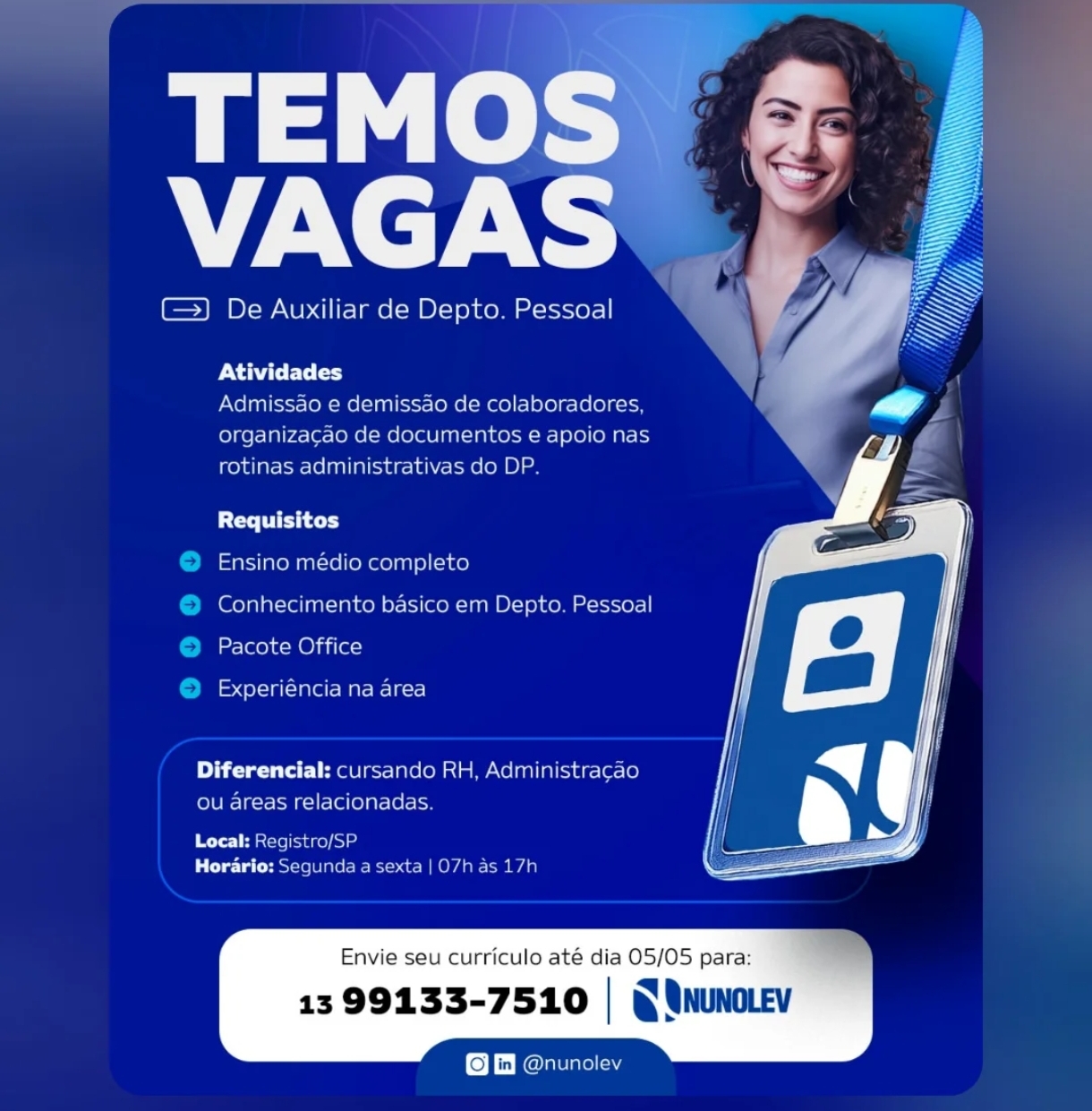 Vagas 29/04/2026 Baixada Santista