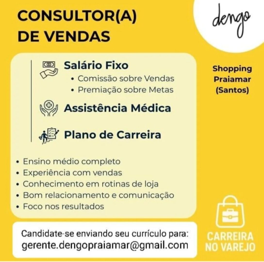 Vagas 29/04/2026 Baixada Santista