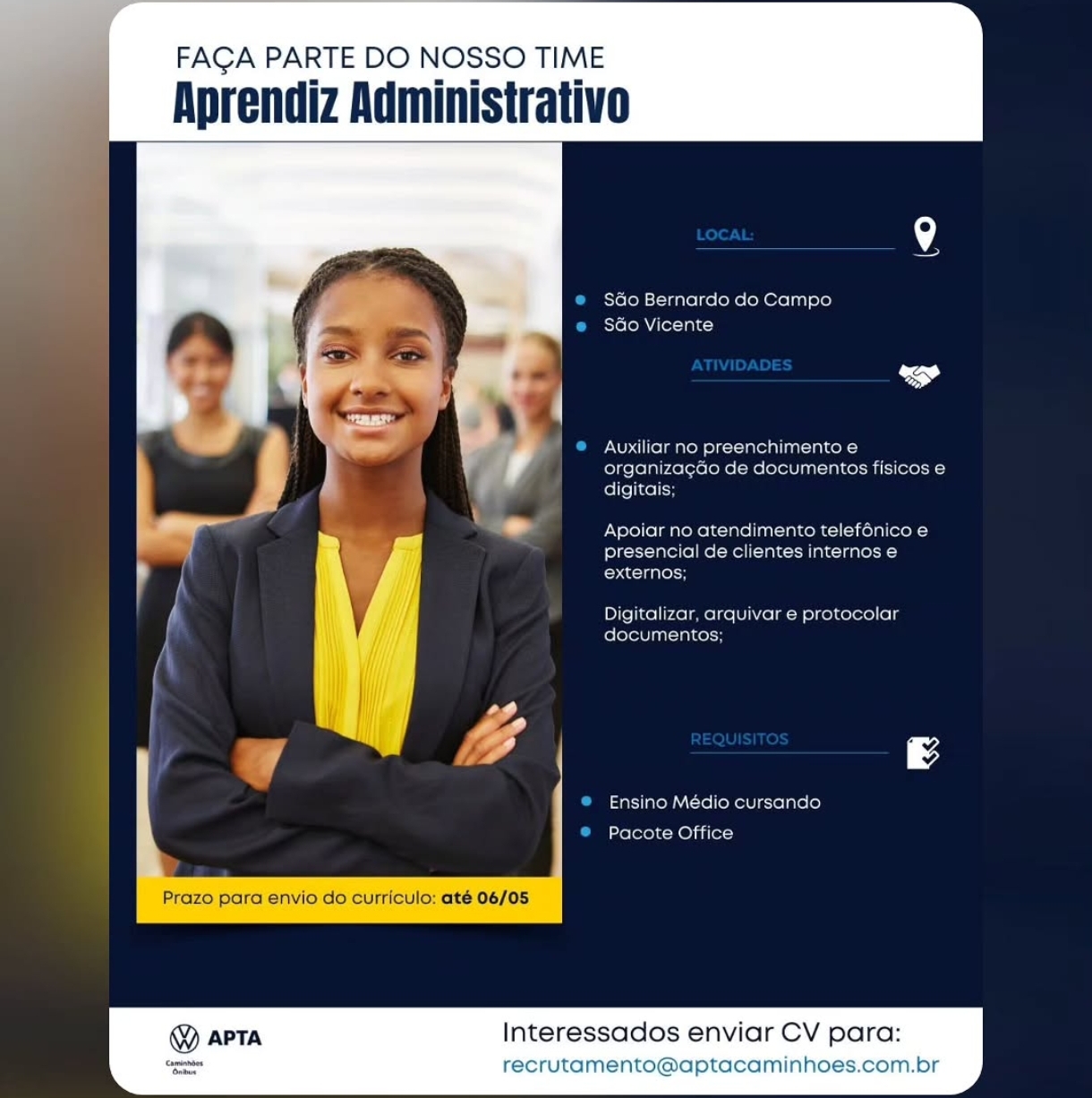 Vagas 29/04/2026 Baixada Santista