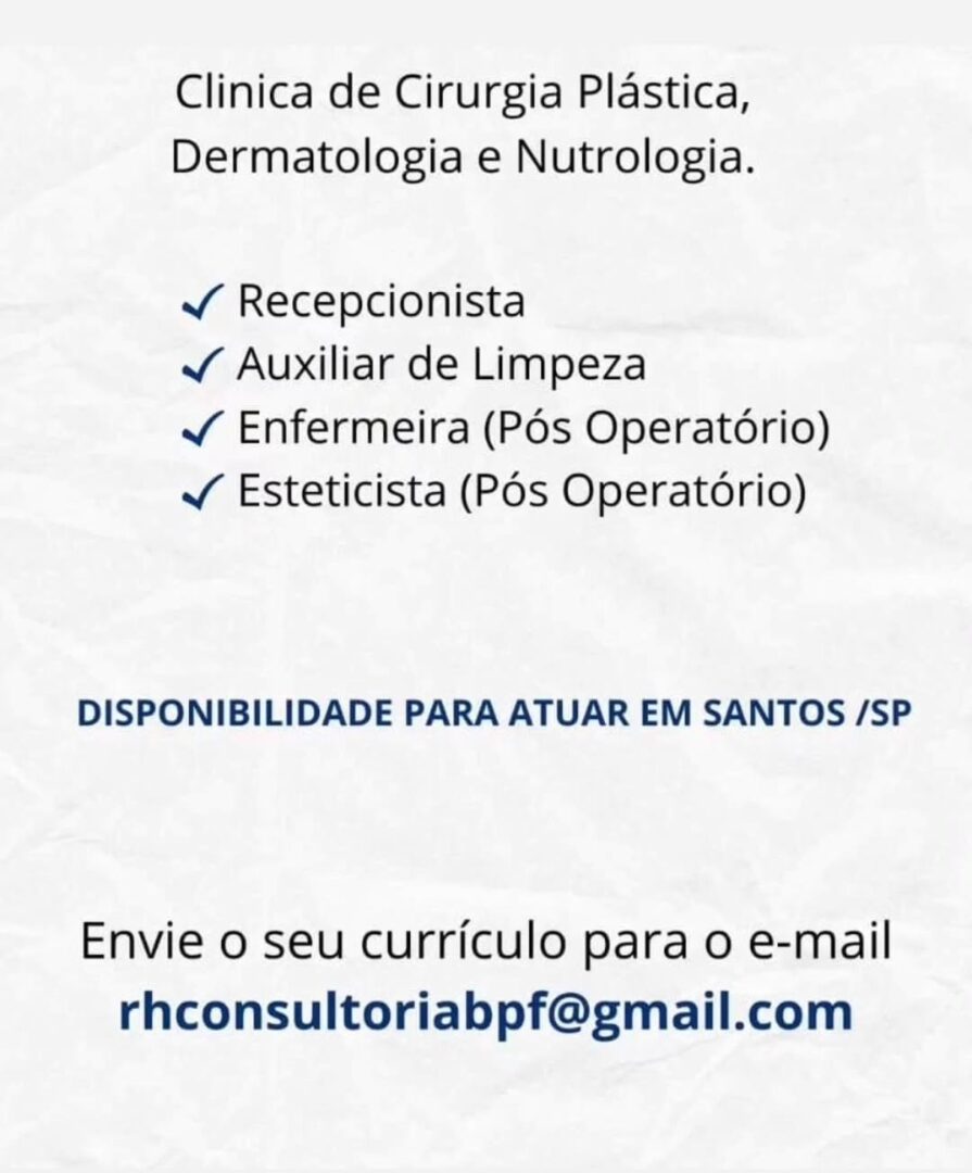 Vagas 29/04/2026 Baixada Santista