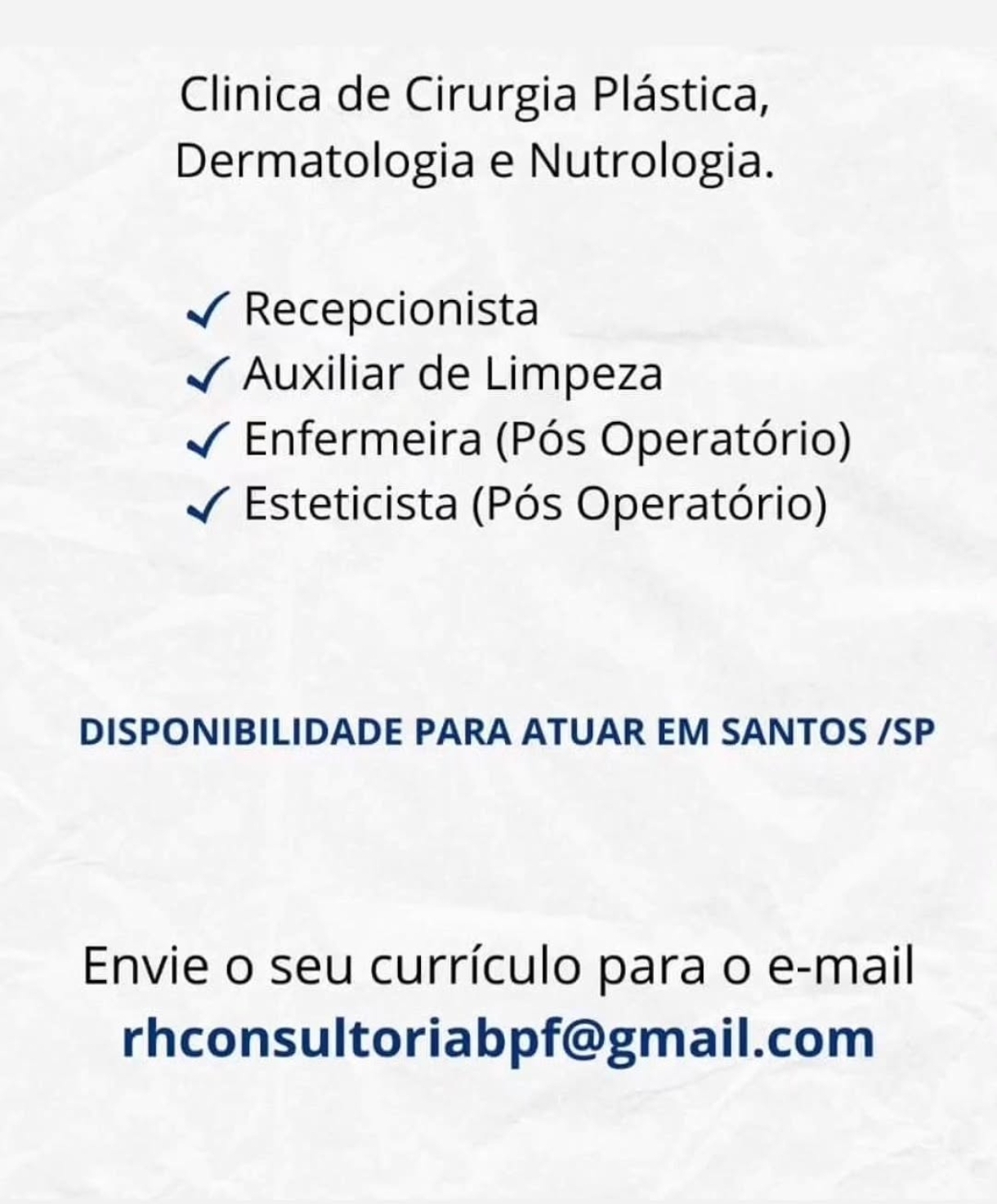 Vagas 29/04/2026 Baixada Santista