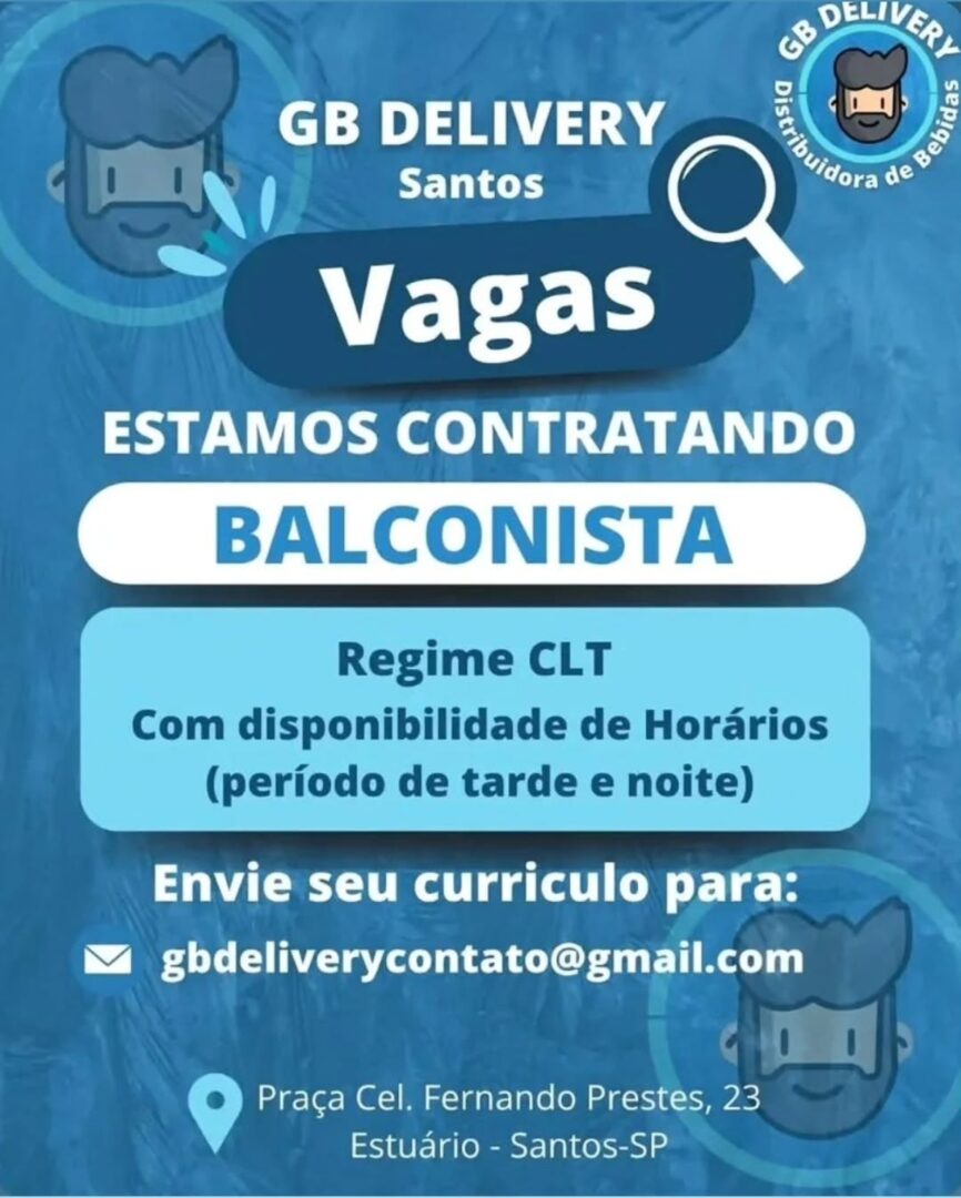 Vagas 29/04/2026 Baixada Santista