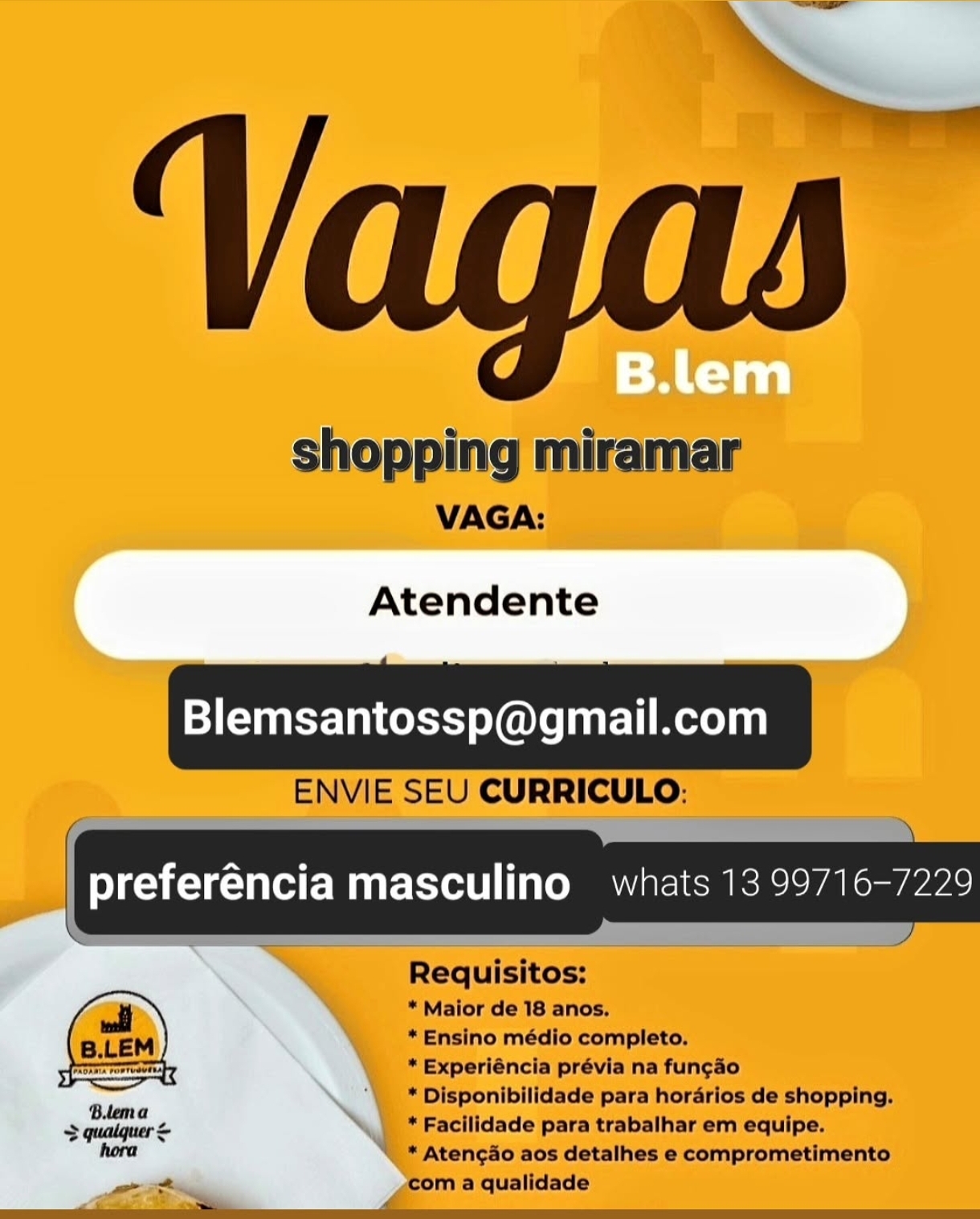 Vagas 10/06/2026 Baixada Santista