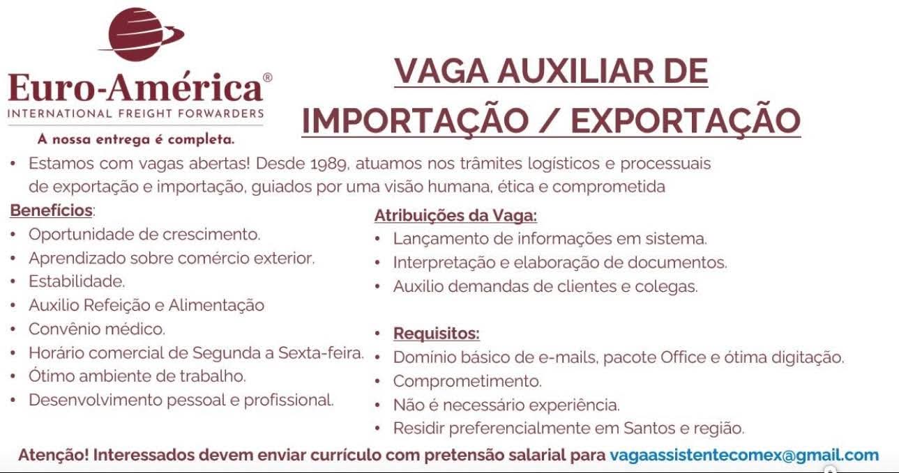Vagas 13/06/2026 Baixada Santista