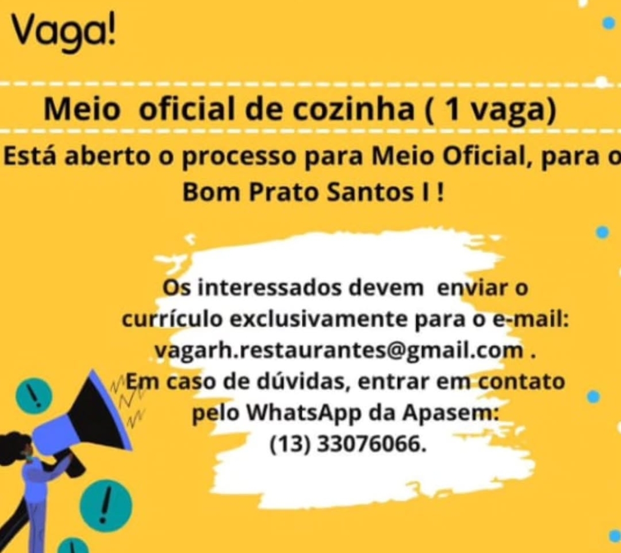 Vagas 20/06/2026 Baixada Santista