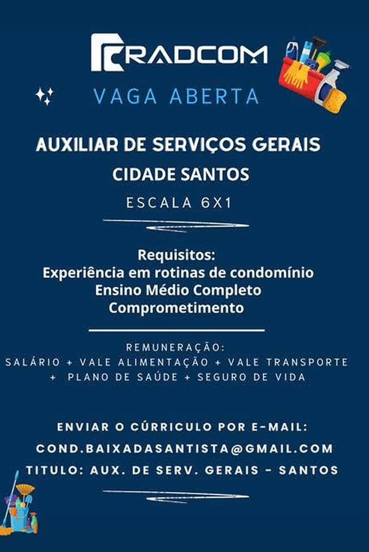 Vagas 21/06/2026 Baixada Santista