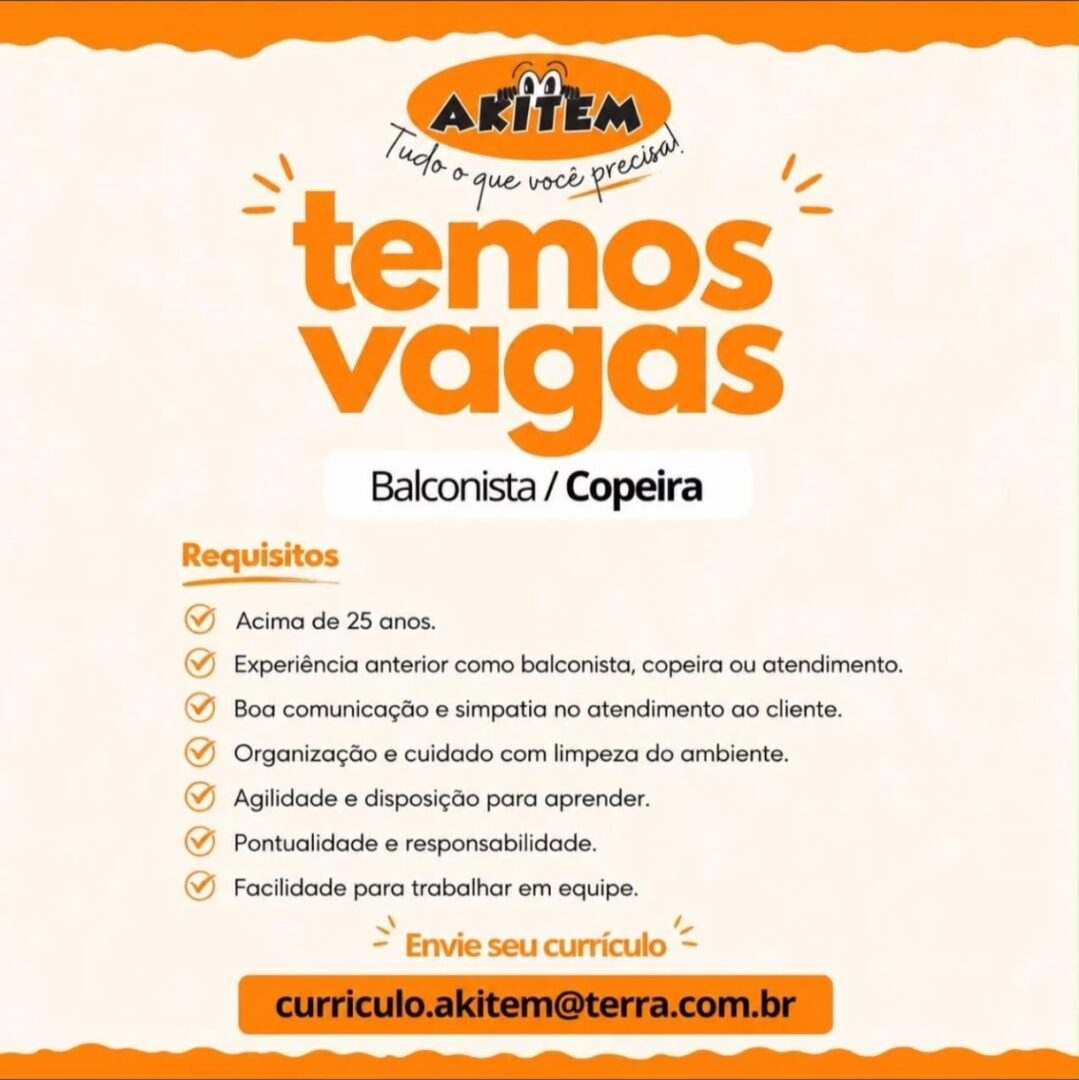 Vagas 29/06/2026 Baixada Santista