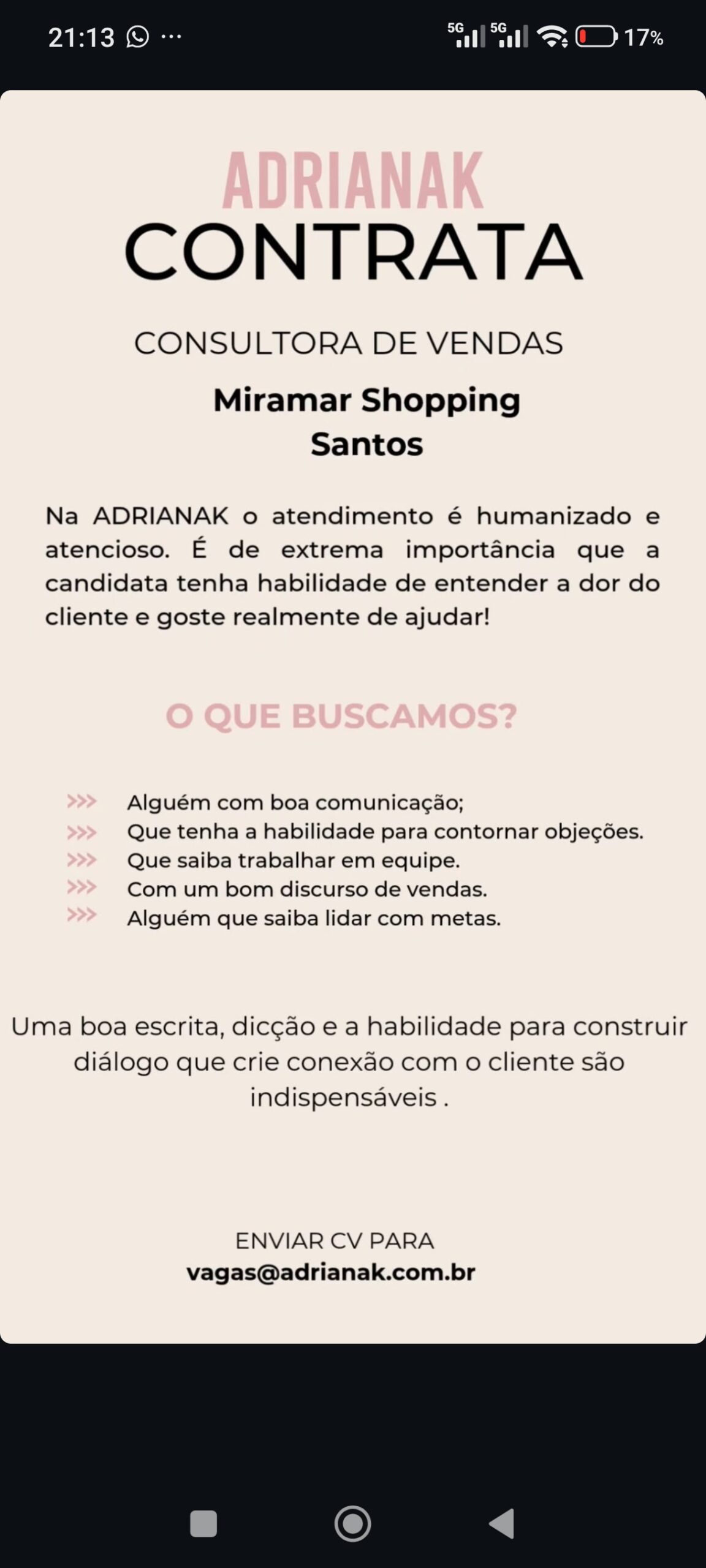 Vagas 29/06/2026 Baixada Santista