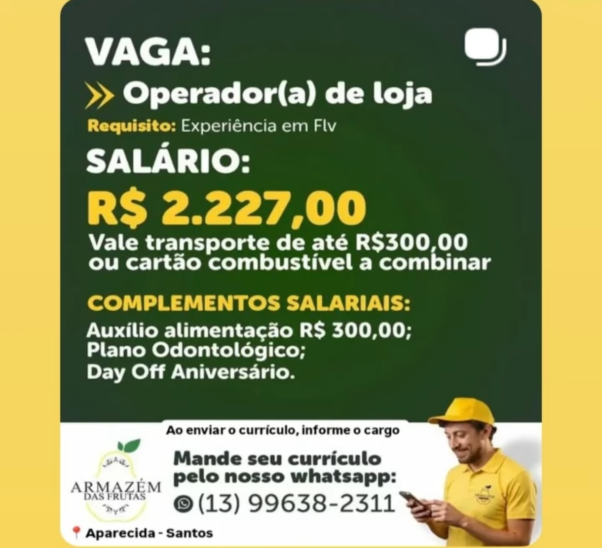 Vagas 08/08/2026 Baixada Santista