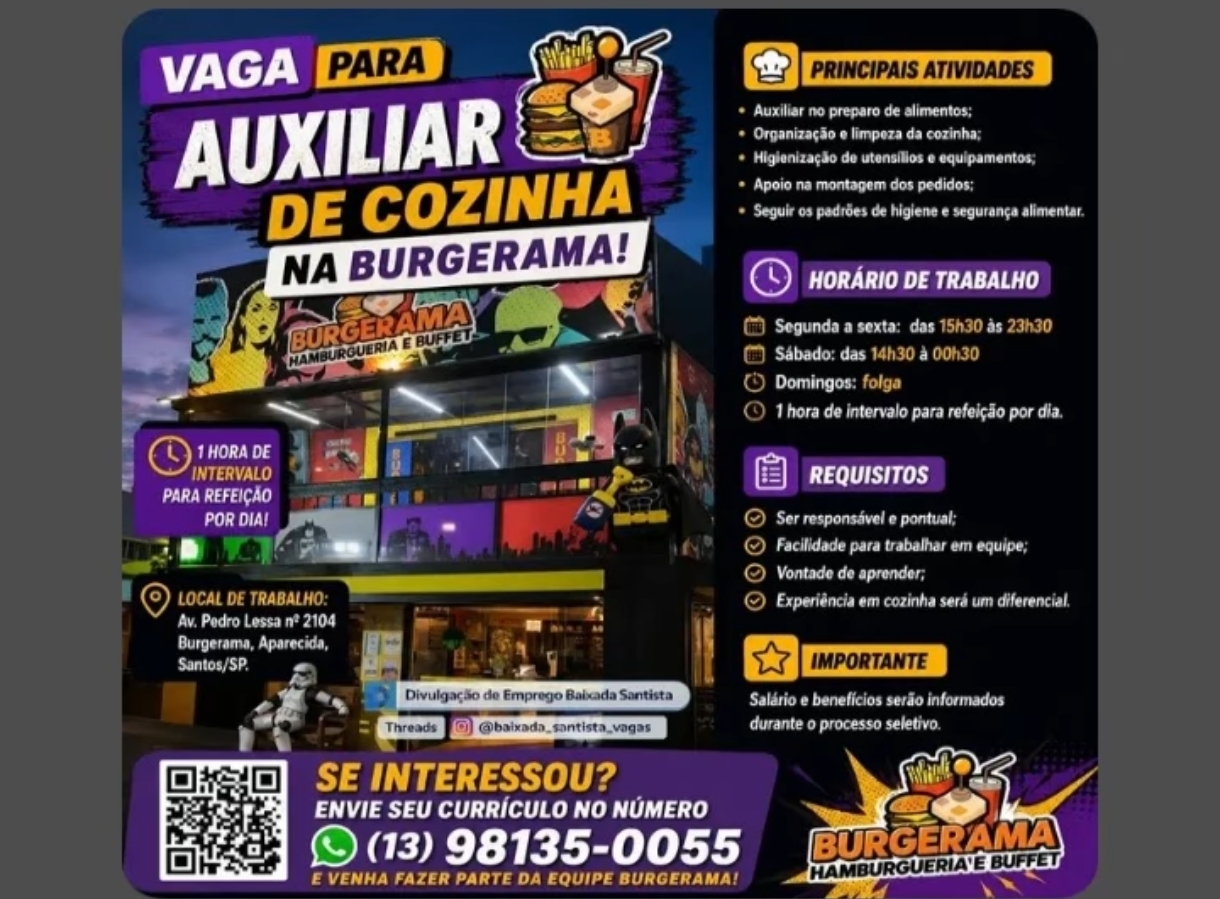 Vagas 09/08/2026 Baixada Santista