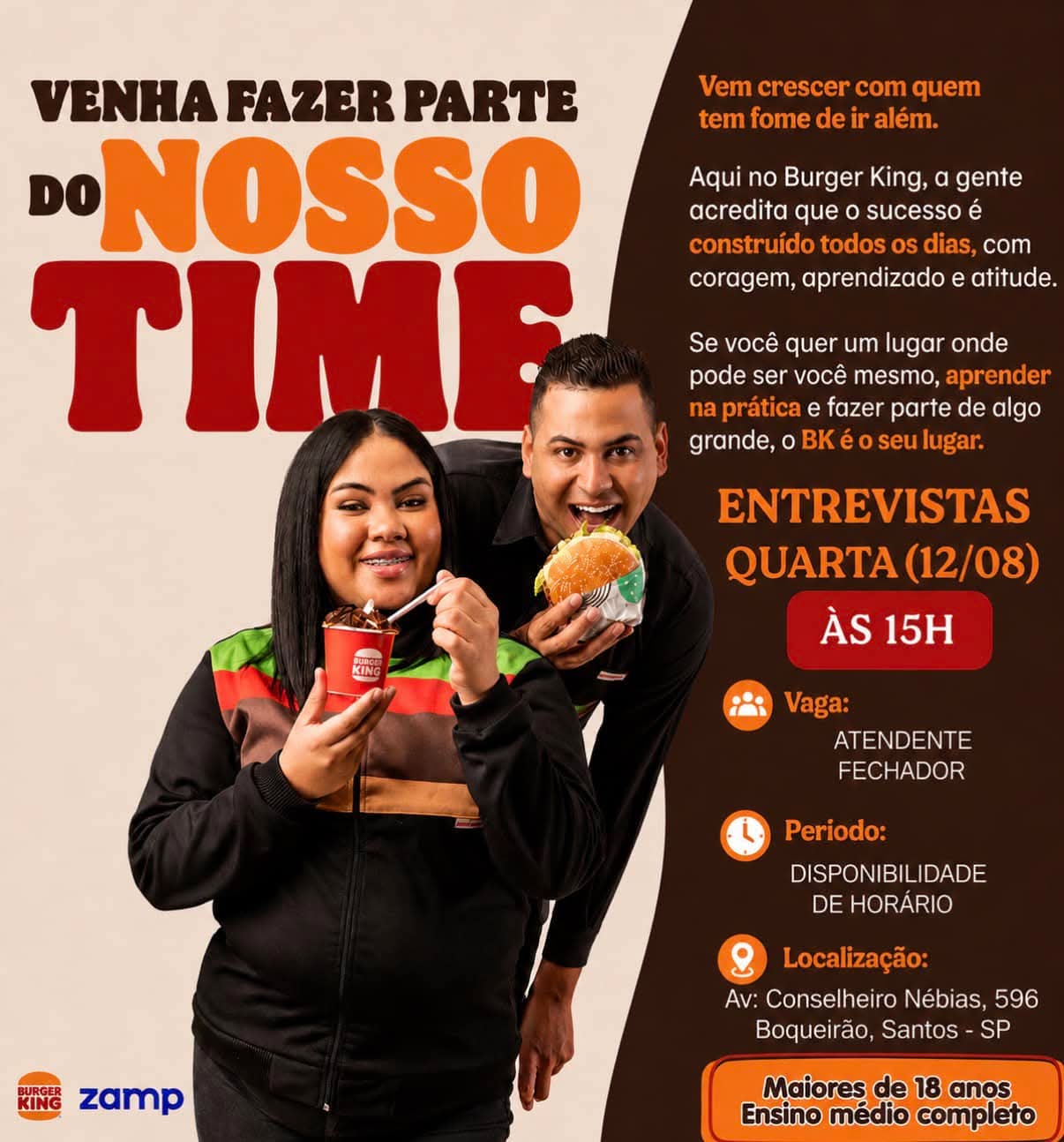 Vagas 10/08/2026 Baixada Santista