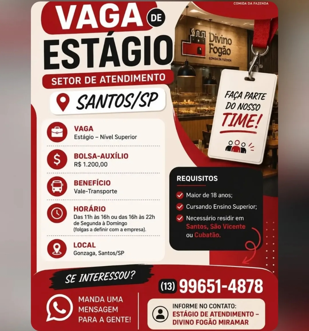 Vagas 10/08/2026 Baixada Santista