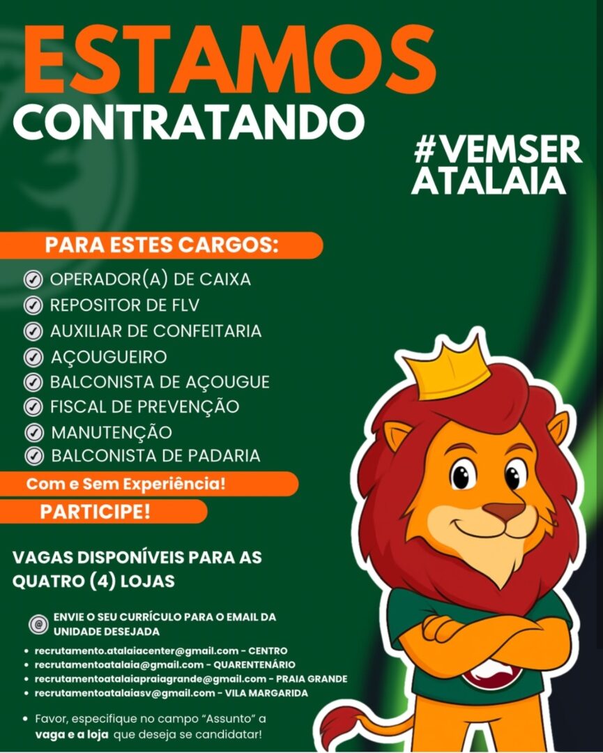 Vagas 11/08/2026 Baixada Santista