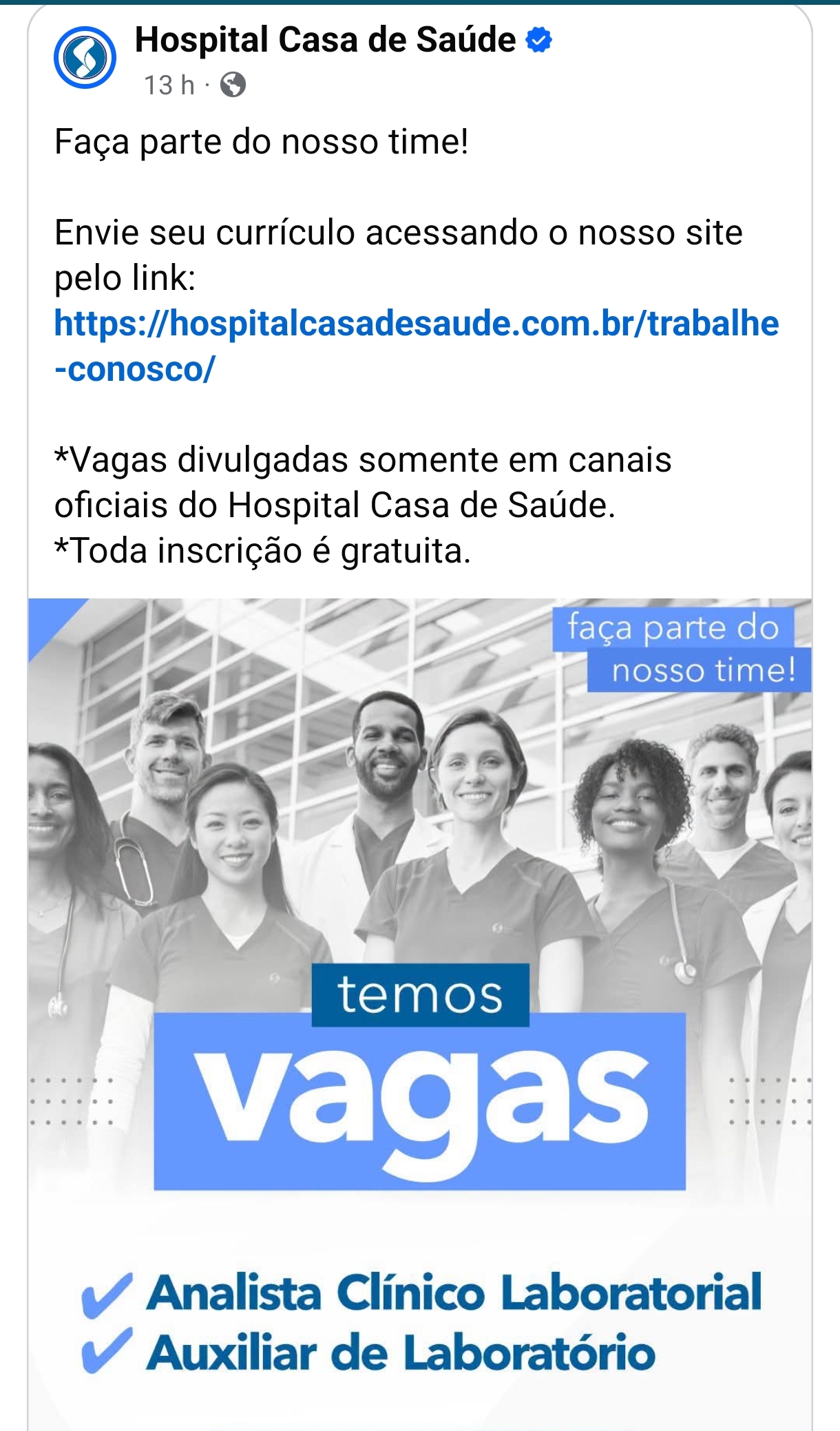 Vagas 12/08/2026 Baixada Santista
