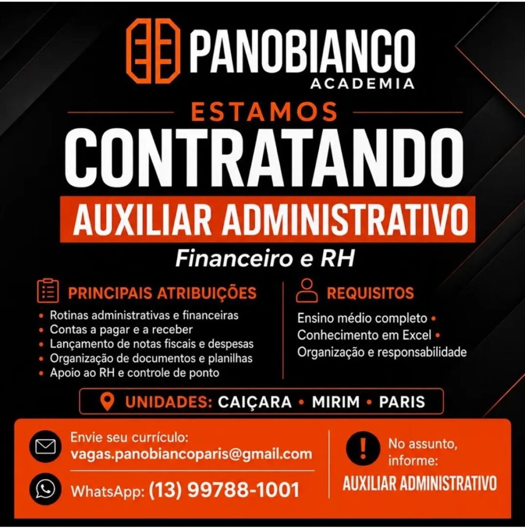 Vagas 12/08/2026 Baixada Santista