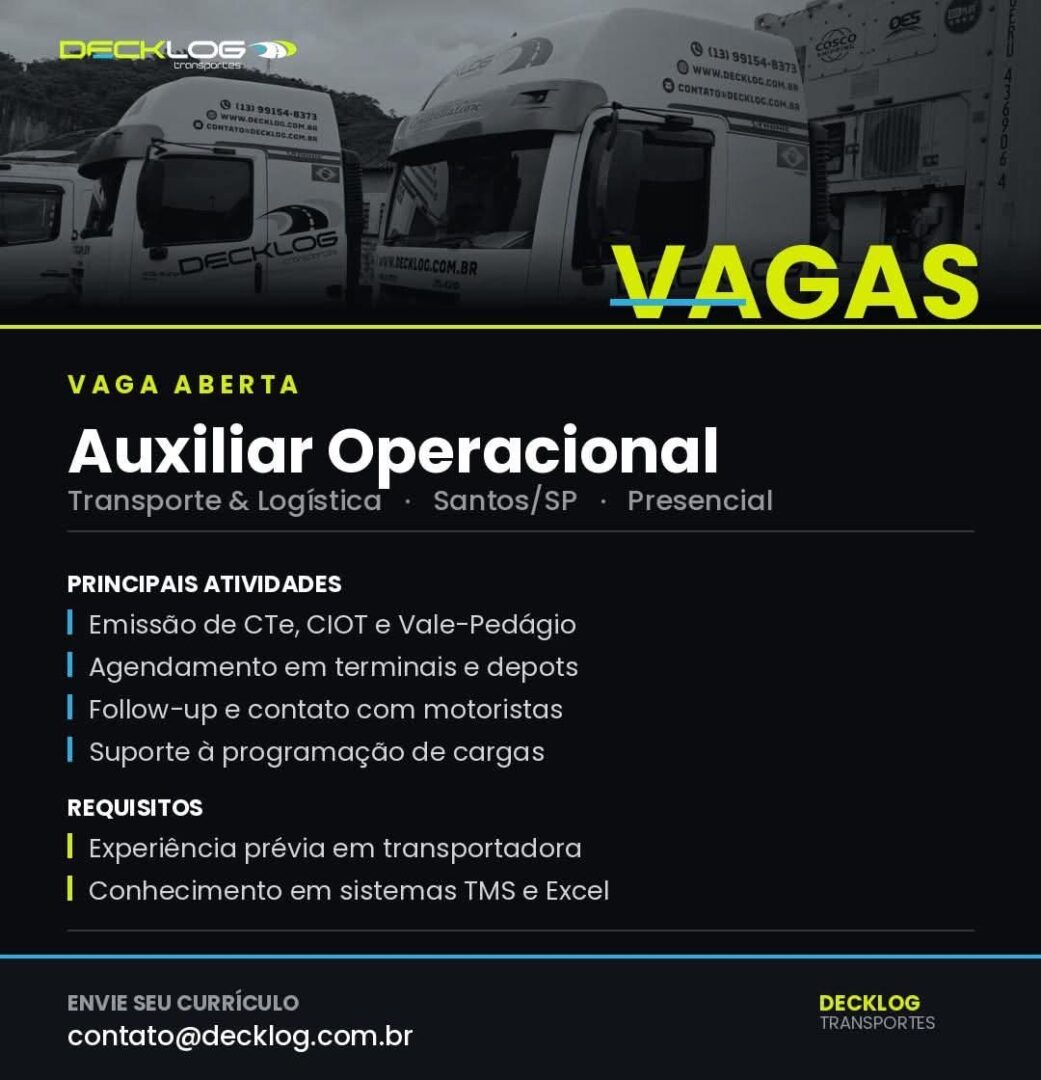 Vagas 15/08/2026 Baixada Santista