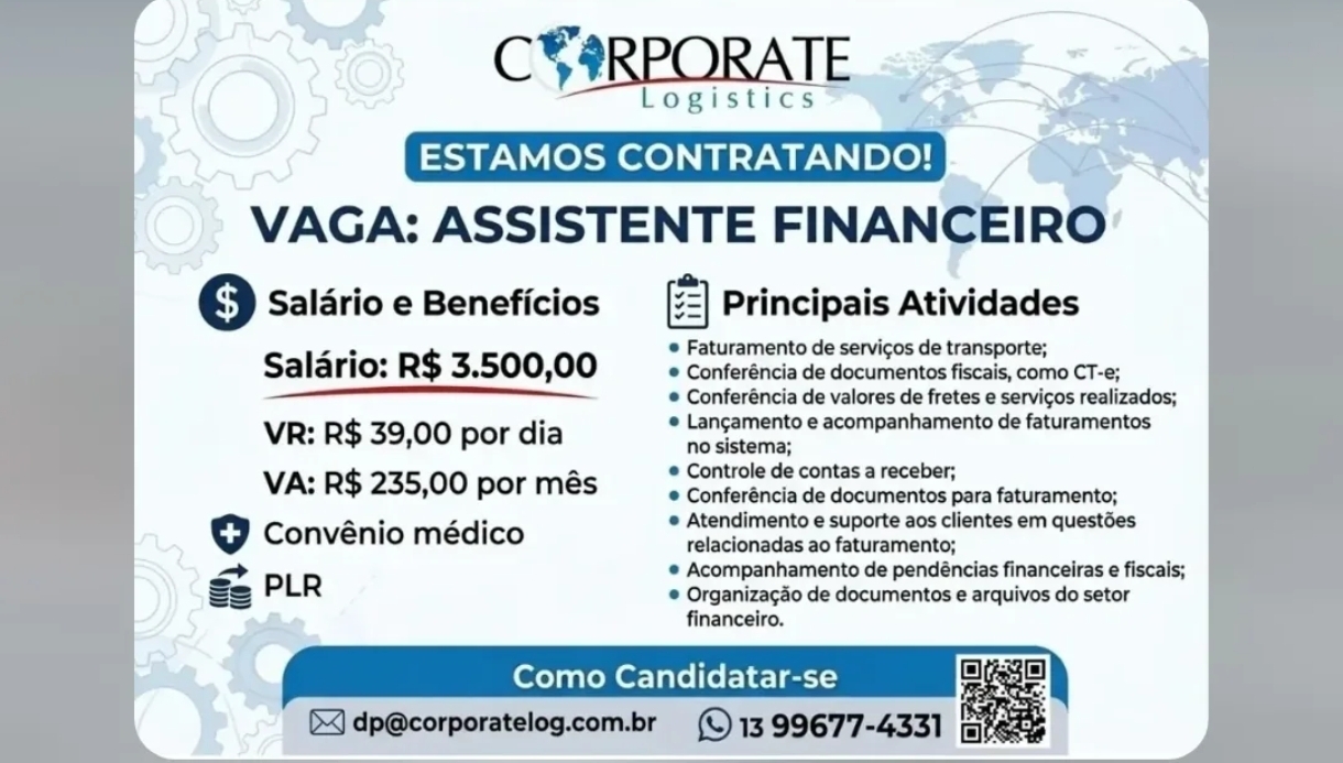 Vagas 15/08/2026 Baixada Santista