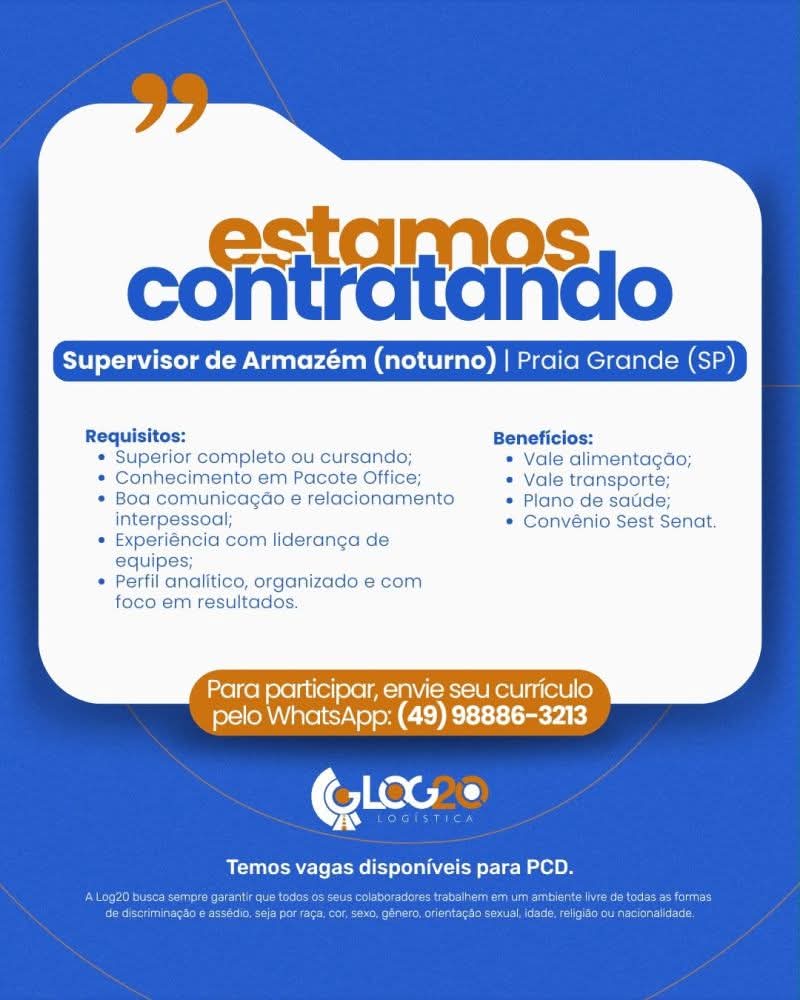 Vagas 18/08/2026 Baixada Santista