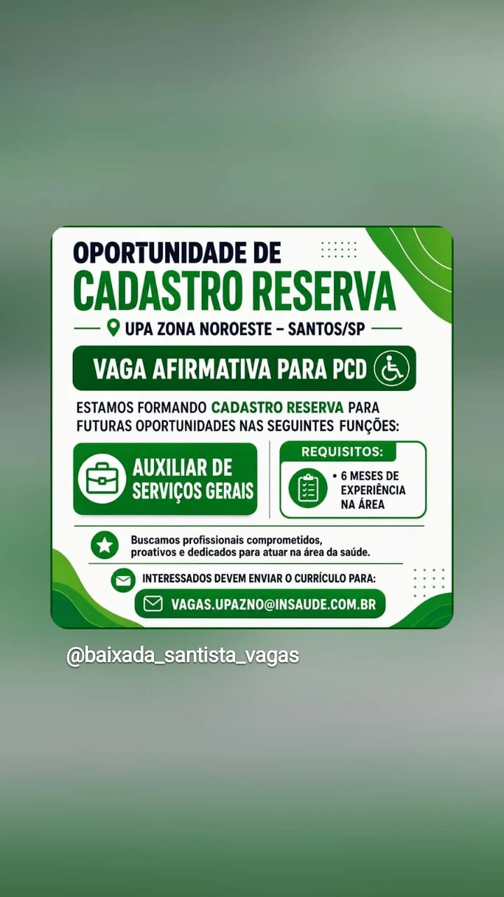Vagas 22/08/2026 Baixada Santista