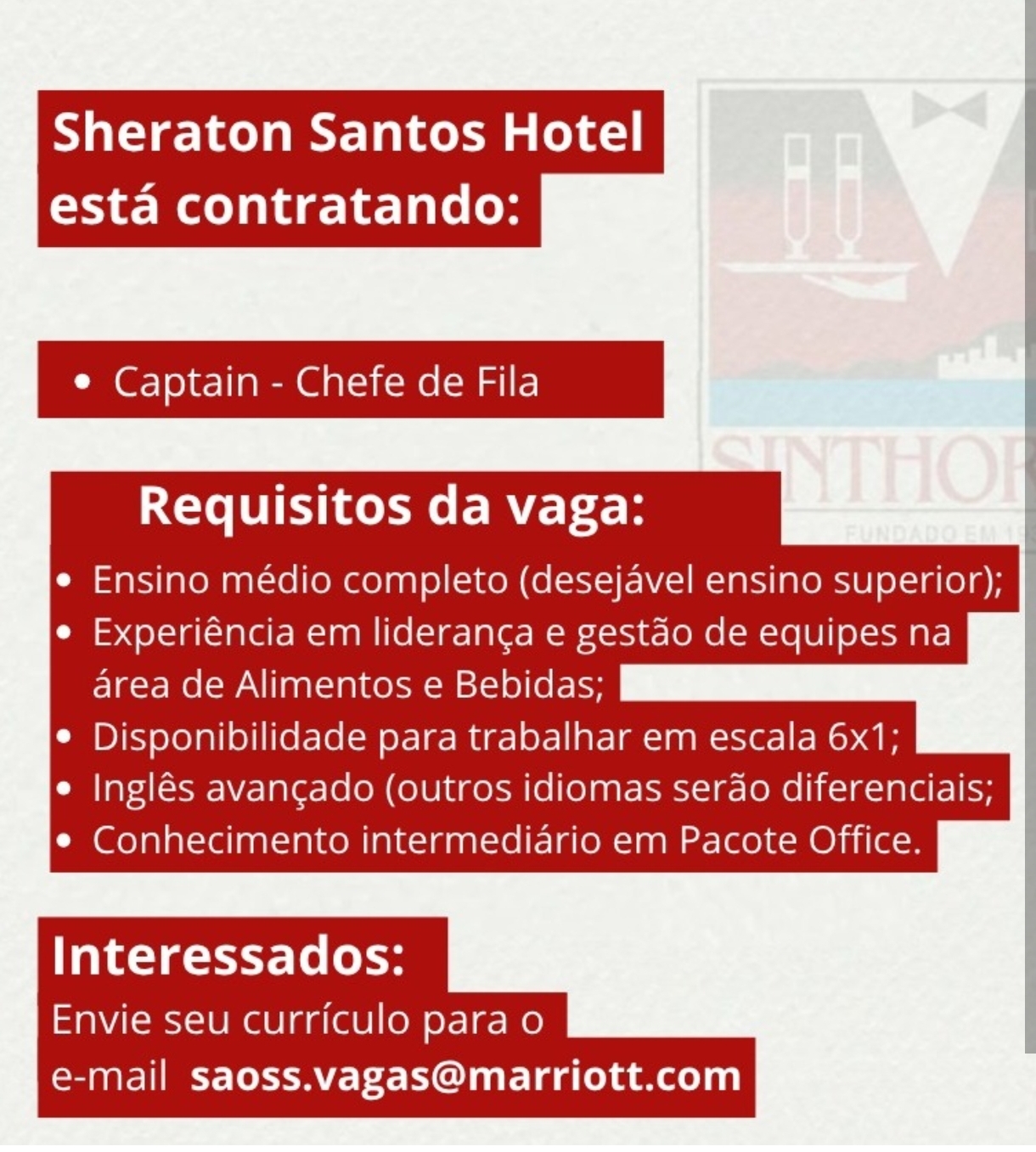 Vagas 21/08/2026 Baixada Santista