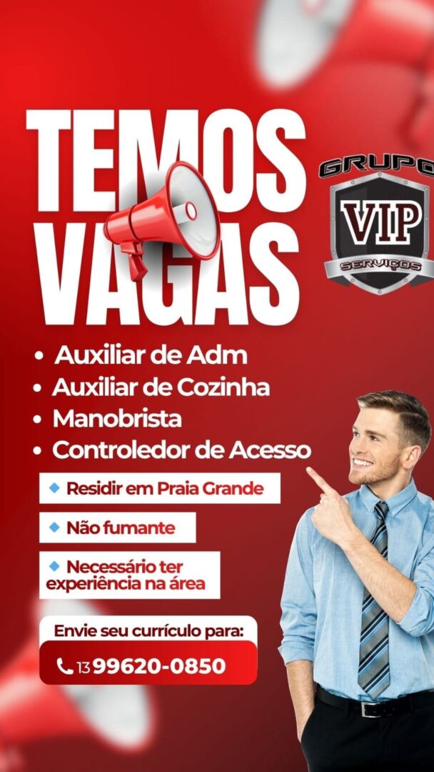 Vagas 22/08/2026 Baixada Santista