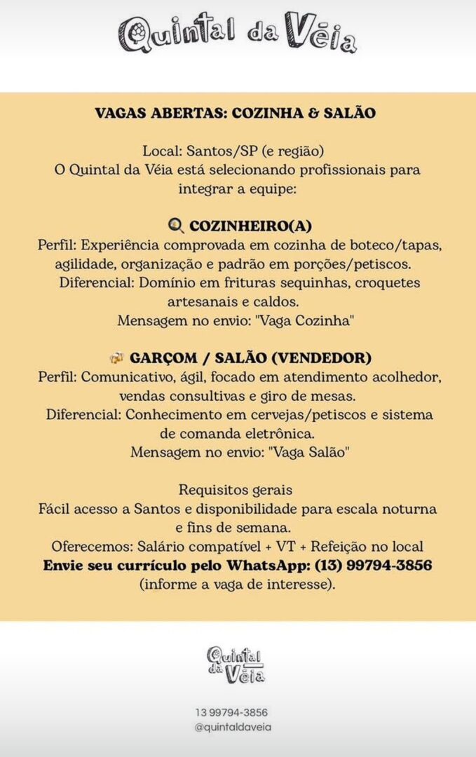 Vagas 26/08/2026 Baixada Santista