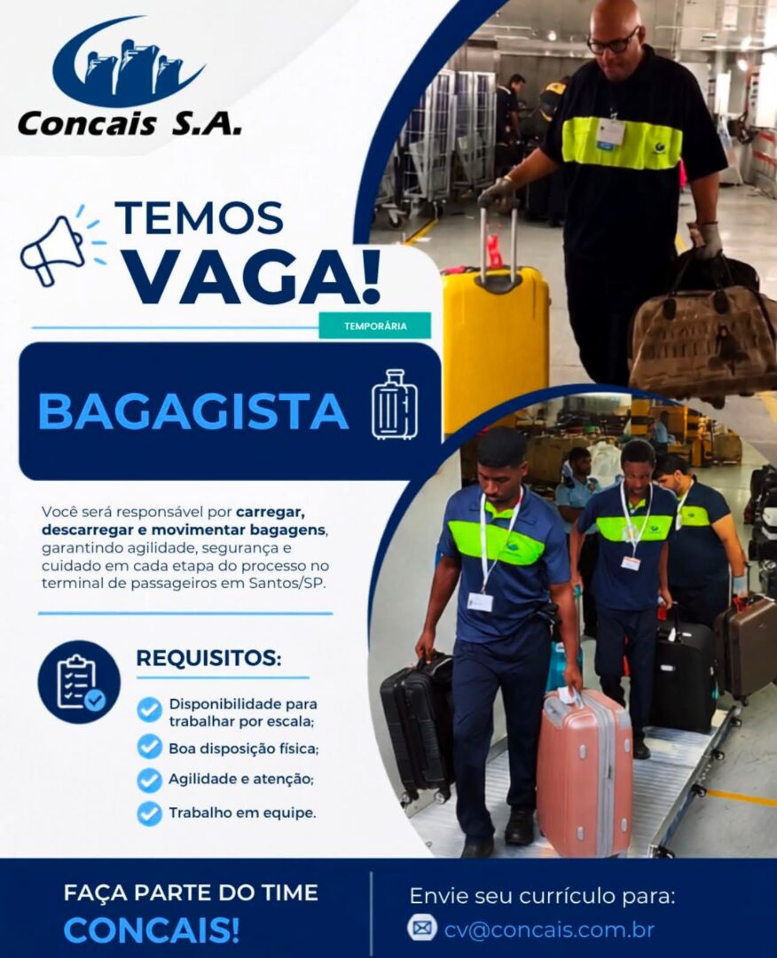 Vagas 29/08/2026 Baixada Santista
