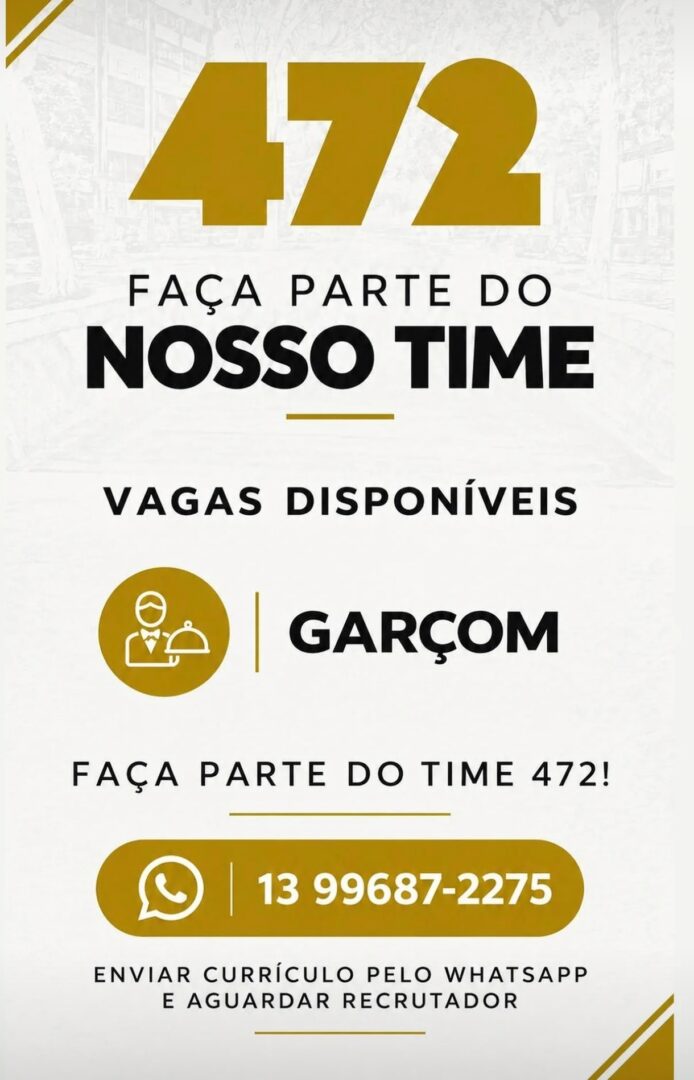 Vagas 08/10/2026 Baixada Santista