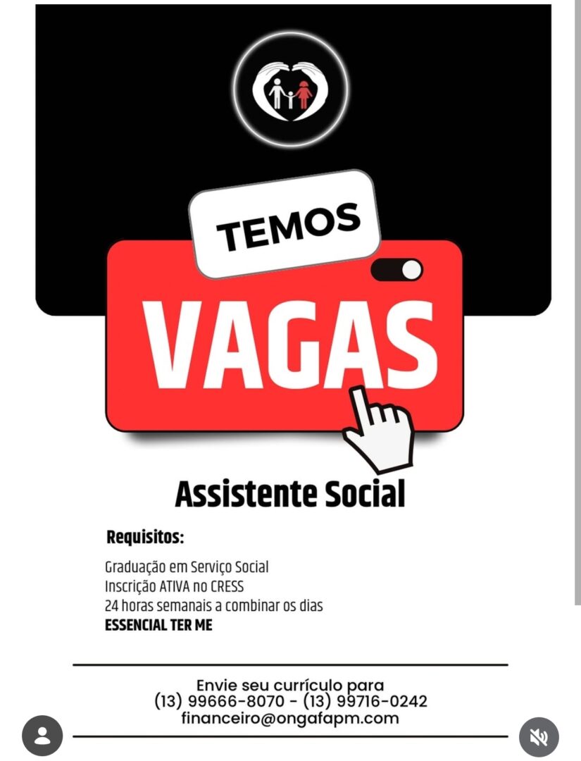 Vagas 10/10/2026 Baixada Santista