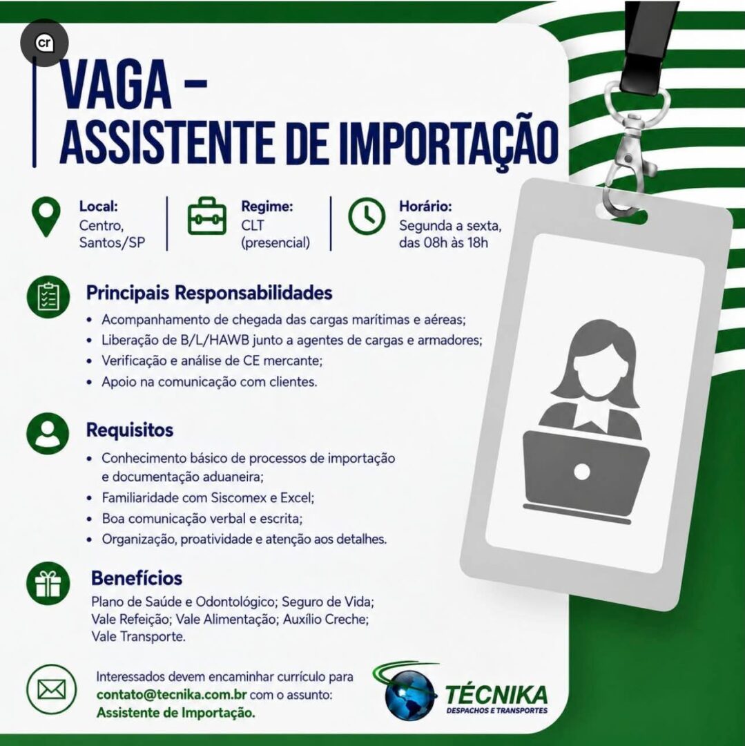 Vagas 10/10/2026 Baixada Santista