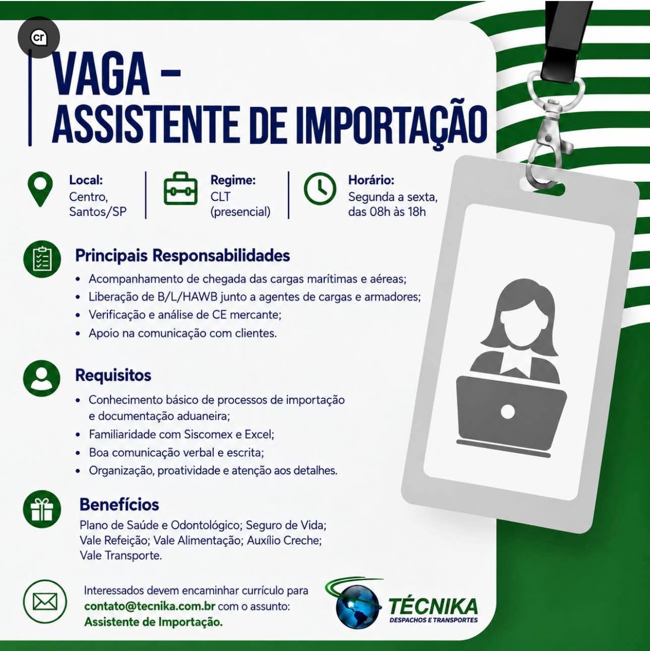 Vagas 10/10/2026 Baixada Santista