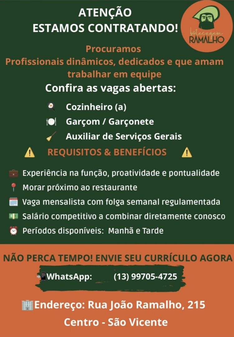 Vagas 10/10/2026 Baixada Santista