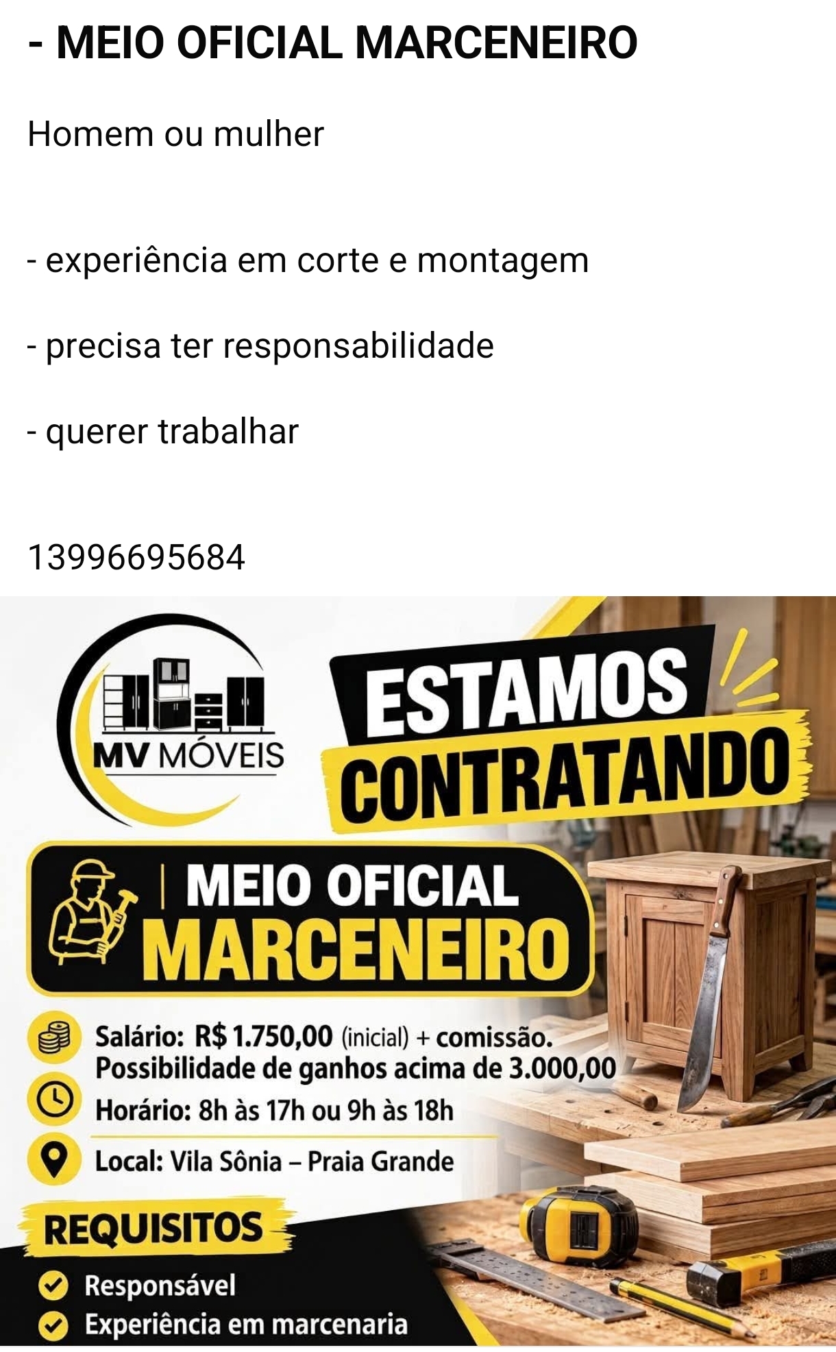 Vagas 11/10/2026 Baixada Santista