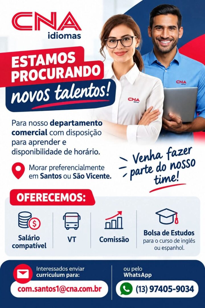 Vagas 13/10/2026 Baixada Santista