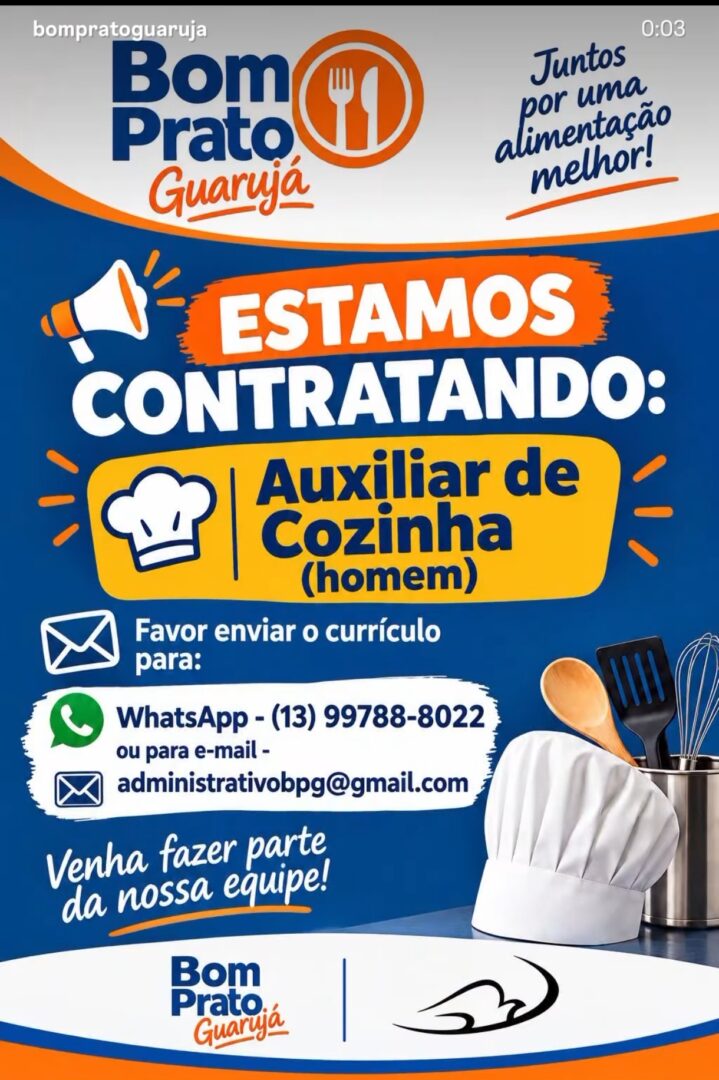 Vagas 15/10/2026 Baixada Santista