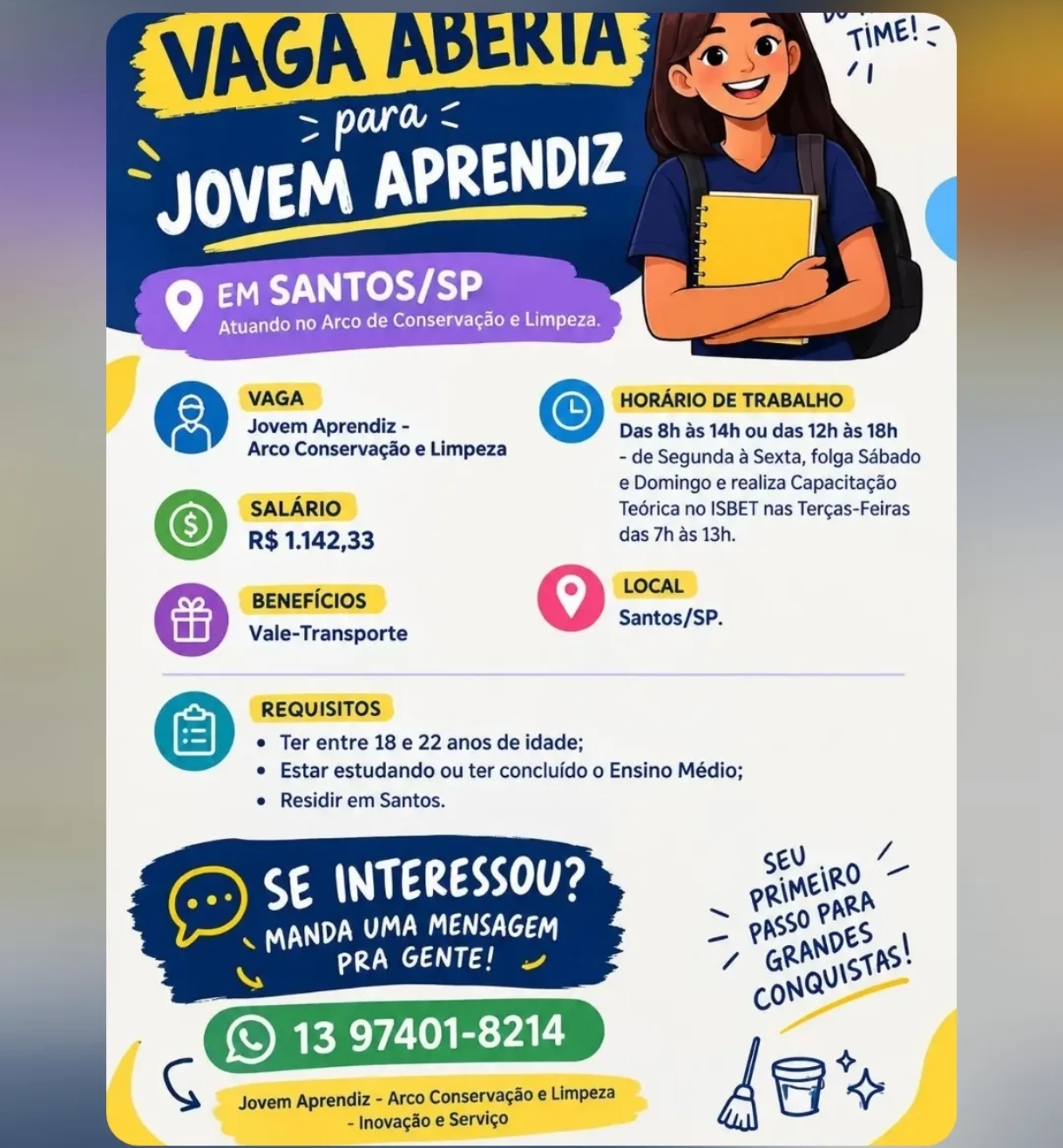 Vagas 15/10/2026 Baixada Santista