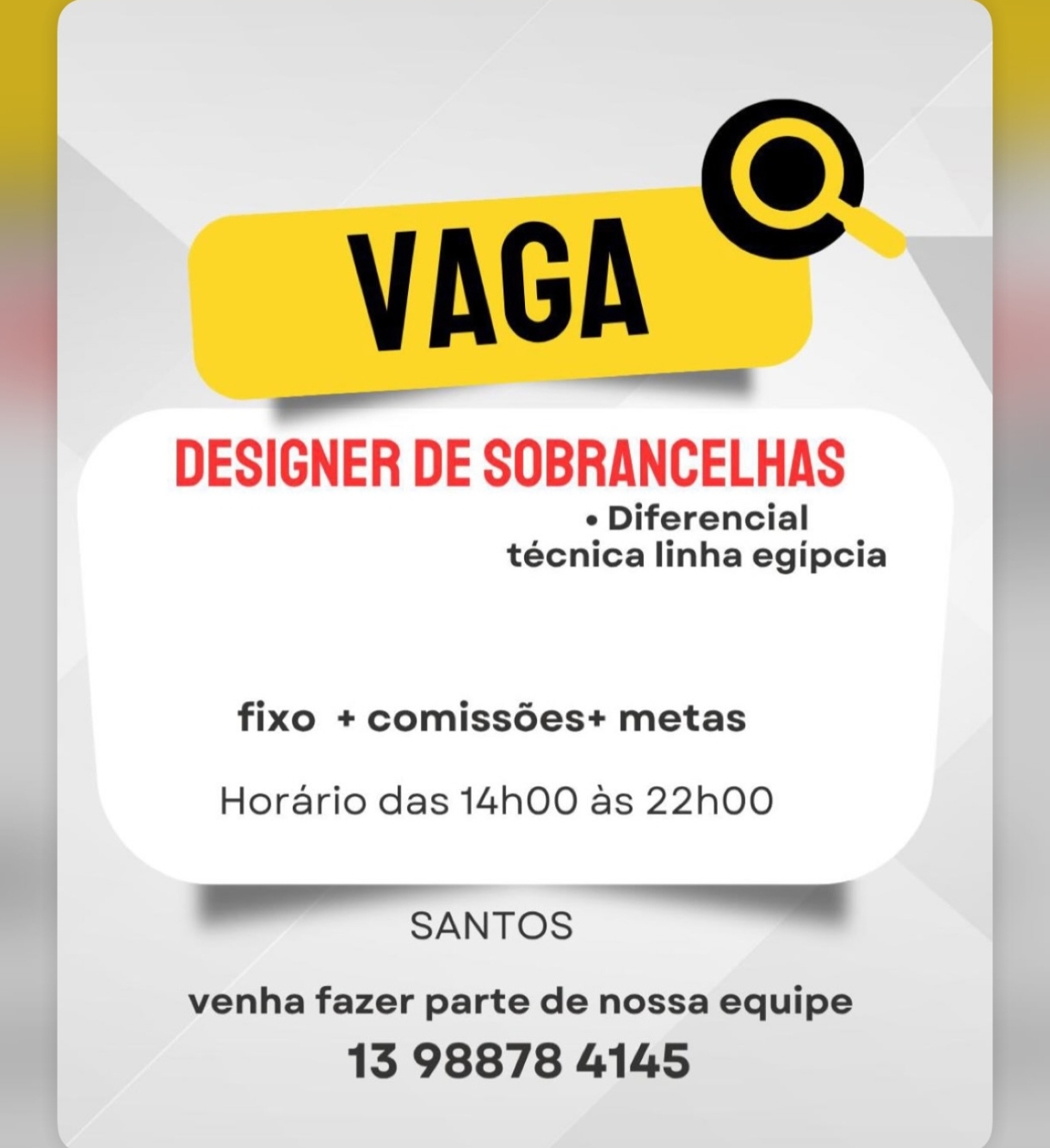 Vagas 16/10/2026 Baixada Santista