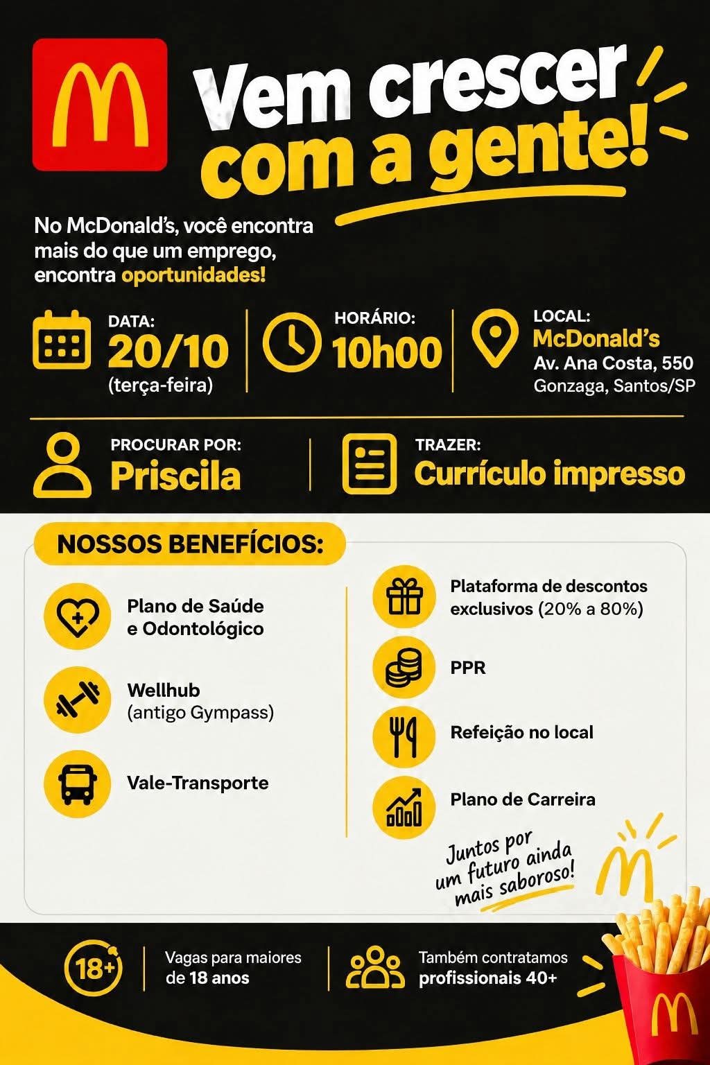 Vagas 18/10/2026 Baixada Santista