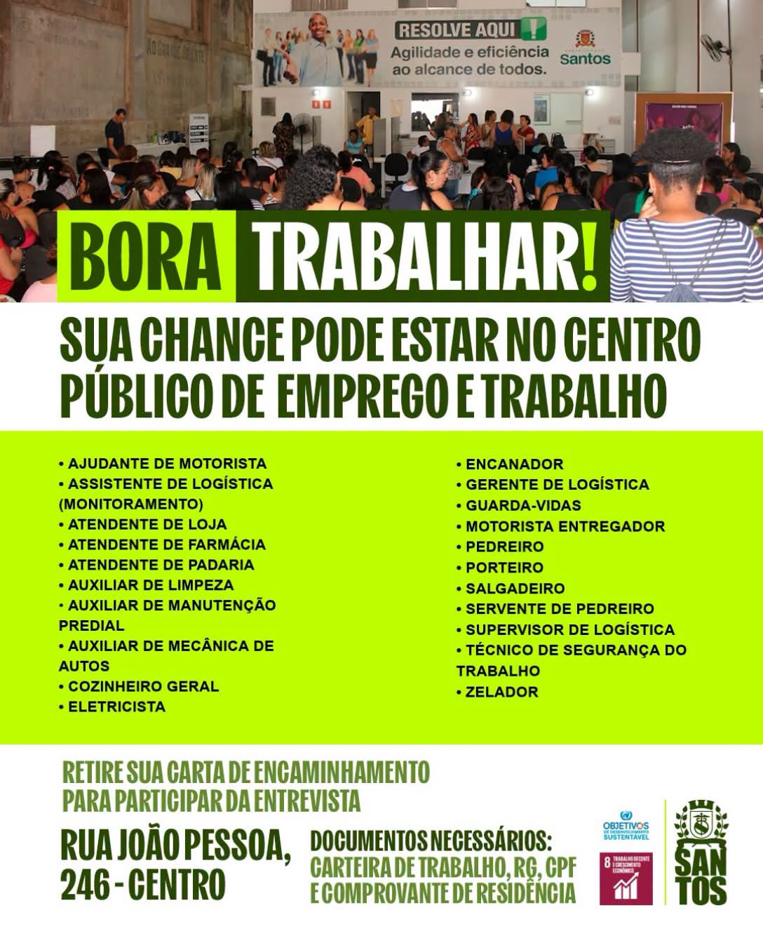 Vagas 19/10/2026 Baixada Santista