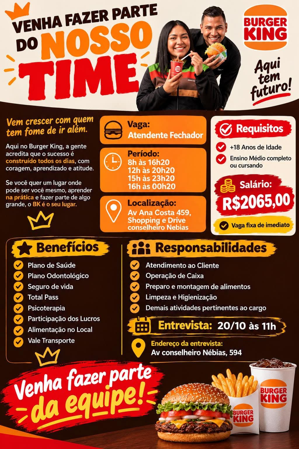 Vagas 19/10/2026 Baixada Santista