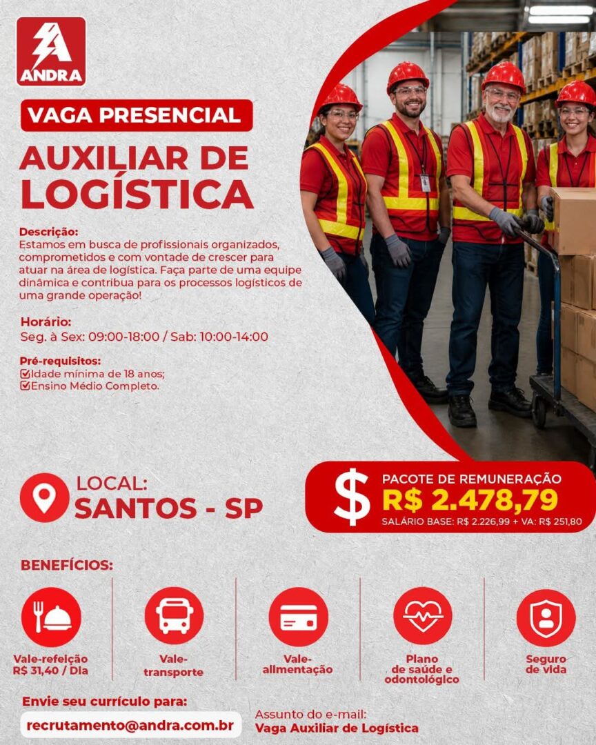Vagas 19/10/2026 Baixada Santista