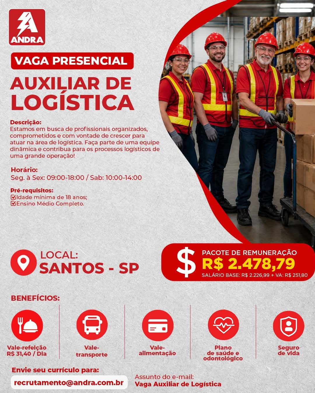 Vagas 19/10/2026 Baixada Santista