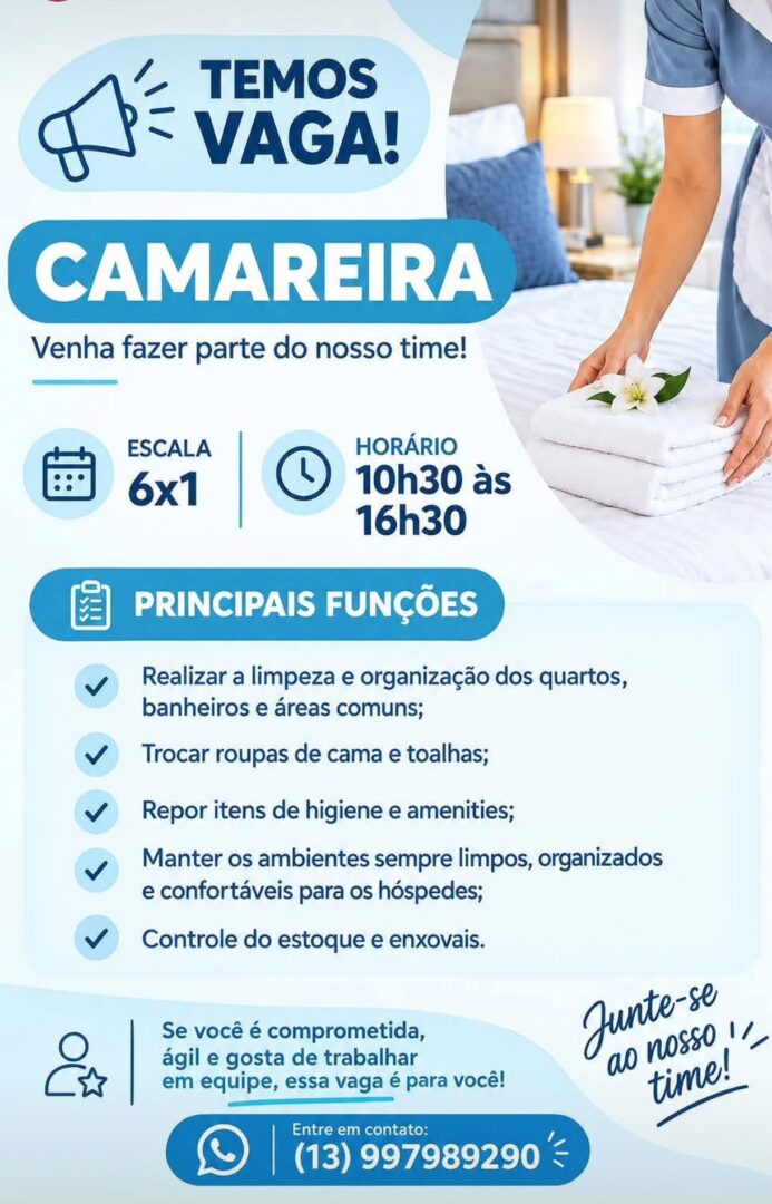 Vagas 19/10/2026 Baixada Santista