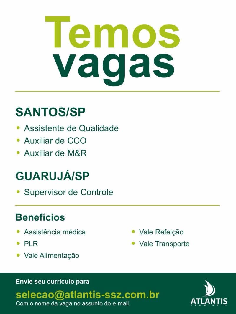 Vagas 20/10/2026 Baixada Santista