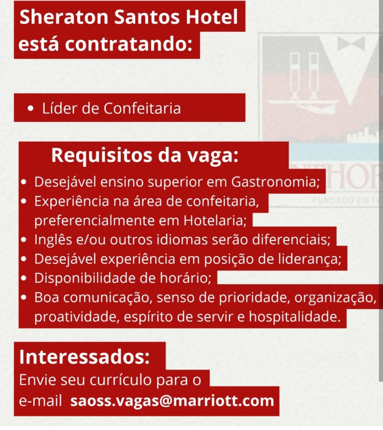 Vagas 20/10/2026 Baixada Santista