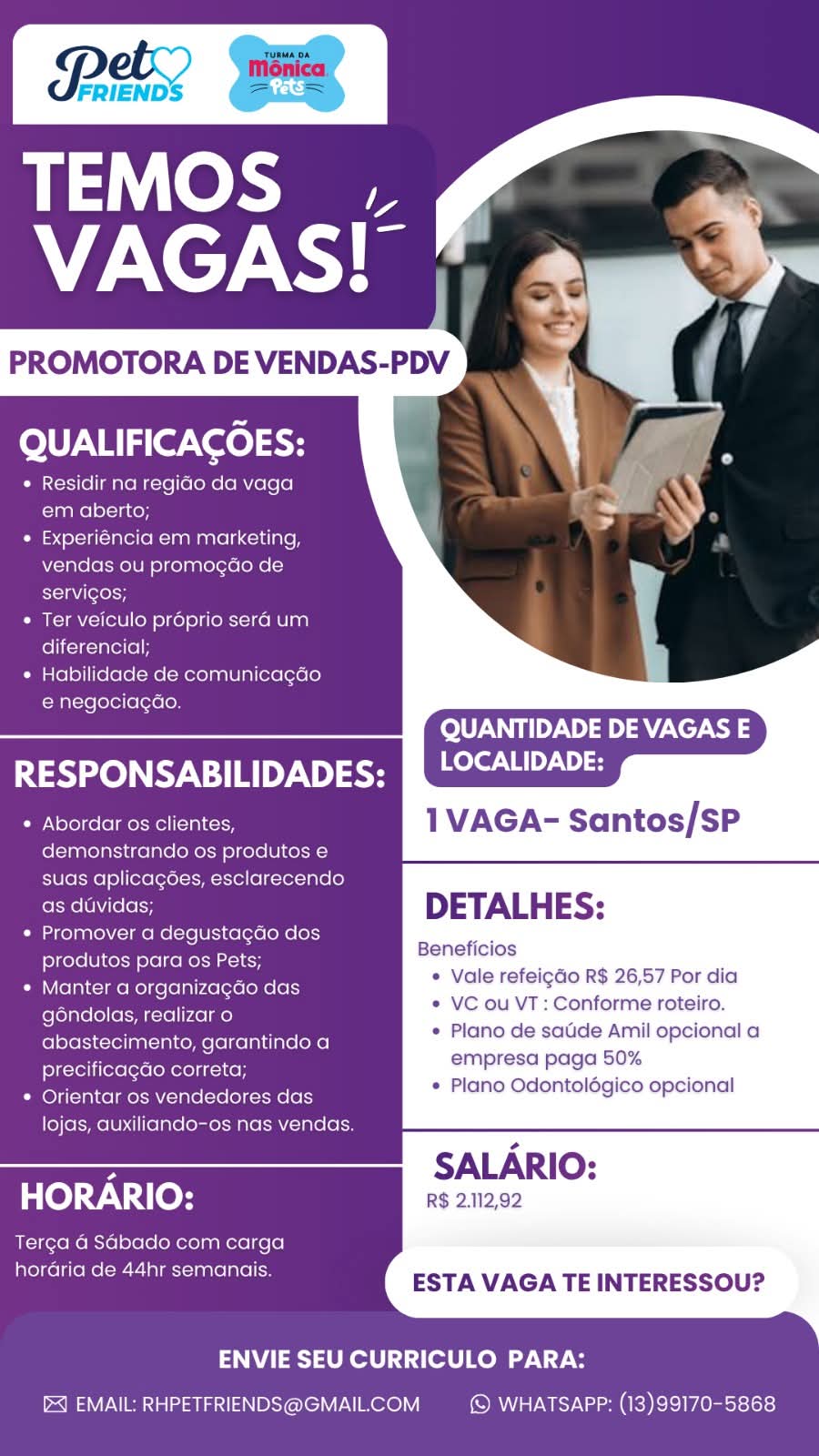 Vagas 20/10/2026 Baixada Santista