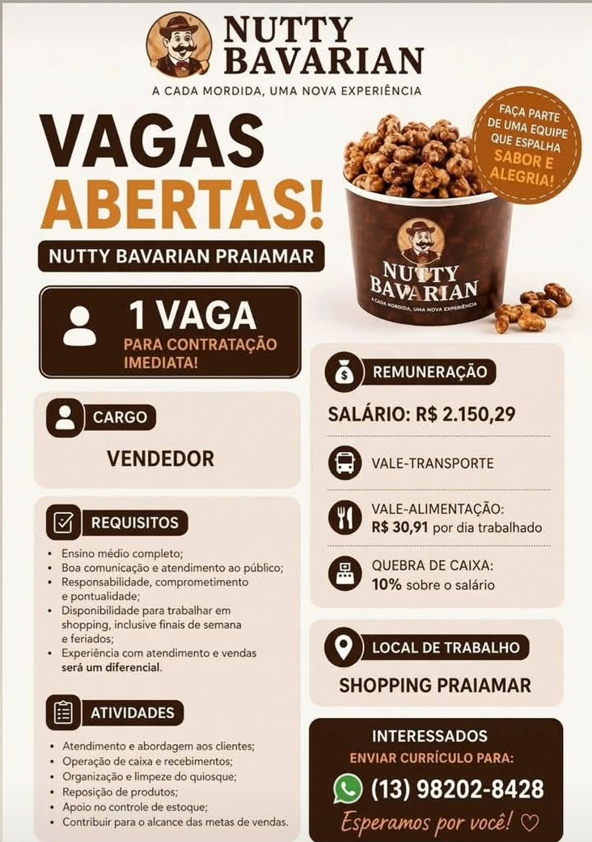 Vagas 20/10/2026 Baixada Santista